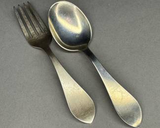 Sterling Silver Childs Fork and Spoon