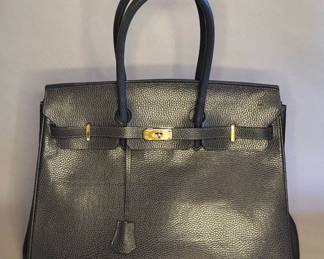 Birkin Style Leather Handbag