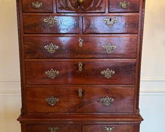 American Antique 19th Century Bonnet Top Highboy 