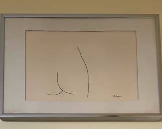 Pablo Picasso “Derrier” Vintage Lithograph, signed in plate