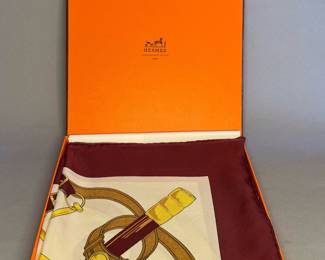 Hermès “Eperon d'Or” Silk Scarf