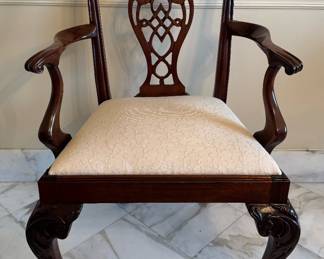 Pair of Chippendale Mahogany Ball and Claw Armchairs 