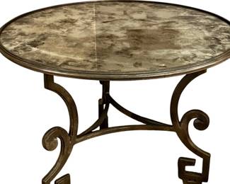 Holly Hunt Formations Greek Key Side Table - 40" diameter x 29"H. 