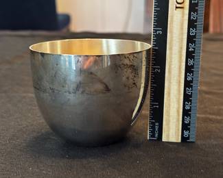 S38 - $950. 586 grams, 4 pc, Steiff sterling Jefferson Cups.