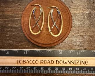 S66 - $300. 14kt Gold Earrings. 3 grams. 