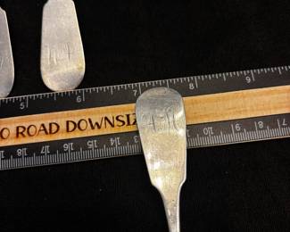 S33 - $75. 42 grams, 3 pc sterling silver spoon set. Monogrammed "AM"