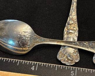 S27 - $145. 66 grams, 5 pc sterling silver spoon set. George W Shiebler & Co