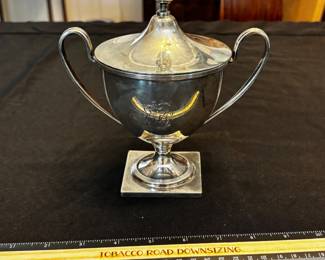 S40 - $675. 396 grams. Schofield Sterling Silver Bowl. Monogrammed "EW"