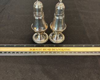 S51 - $40. Mayflower Sterling Silver Weighted Salt and Pepper shakers.