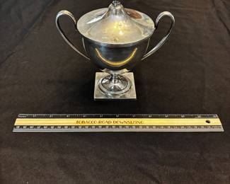 S40 - $675. 396 grams. Schofield Sterling Silver Bowl. Monogrammed "EW"