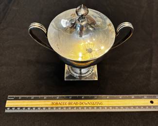 S40 - $675. 396 grams. Schofield Sterling Silver Bowl. Monogrammed "EW"