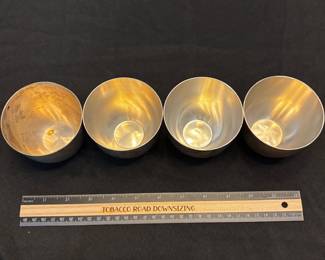 S38 - $950. 586 grams, 4 pc, Steiff sterling Jefferson Cups.