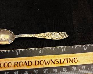 S30 - $30. 10 grams, R. Wallace & Sons "Baltimore" sterling silver spoon. Monogrammed "EBW"