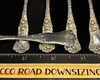 S27 - $145. 66 grams, 5 pc sterling silver spoon set. George W Shiebler & Co