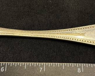S14 - $65. 42 gram sterling silver fork. Monogrammed "JWH" (?)