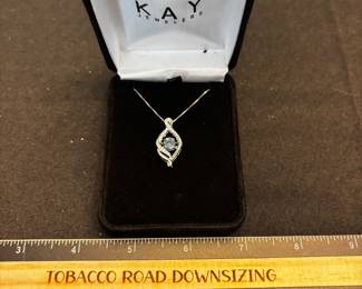 S59 - $45. Sterling Necklace & Pendant from Kay Jewelers in Original Box. 
