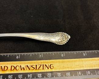 S26 - $30. 20 grams, C.S. Sherwood. sterling silver spoon. Monogrammed "RBD"