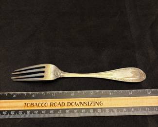 S14 - $65. 42 gram sterling silver fork. Monogrammed "JWH" (?)