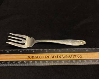 S2 - $7,000. 121pc Steiff Sterling Silver Flatware Set. Monogrammed "D". 17 dinner forks, 19 salad forks, 12 dinner knives, 6 butter knives, 1 fish knife, 10 iced tea spoons, 10 soup spoons, 11 dessert spoons, 8 dinner spoons, 11 butter/cheese spreaders, 7 serving spoons, 2 serving forks, 2 gravy ladles, 2 pie/cake serving spatulas, 1 small ladle, 1 olive fork, 1 carving fork. Weight available upon request. 