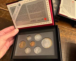 S58 - $225. Royal Canadian Mint Proof Sets - with Commemorative Silver Dollars. 1988,89, 91.92,94, 96,97. 