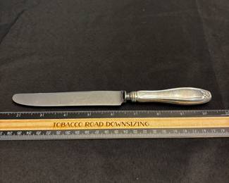 S2 - $7,000. 121pc Steiff Sterling Silver Flatware Set. Monogrammed "D". 17 dinner forks, 19 salad forks, 12 dinner knives, 6 butter knives, 1 fish knife, 10 iced tea spoons, 10 soup spoons, 11 dessert spoons, 8 dinner spoons, 11 butter/cheese spreaders, 7 serving spoons, 2 serving forks, 2 gravy ladles, 2 pie/cake serving spatulas, 1 small ladle, 1 olive fork, 1 carving fork. Weight available upon request. 