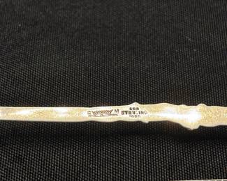 S16 - $40. 12 gram sterling silver olive spoon