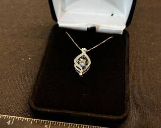 S59 - $45. Sterling Necklace & Pendant from Kay Jewelers in Original Box. 