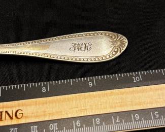 S14 - $65. 42 gram sterling silver fork. Monogrammed "JWH" (?)