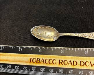 S30 - $30. 10 grams, R. Wallace & Sons "Baltimore" sterling silver spoon. Monogrammed "EBW"