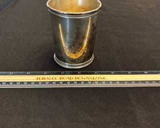 S46 - $250. 152 grams. Sterling Silver Cup. Mark J Scearce, Shelbyville Kentucky.