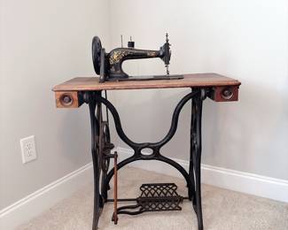 Antique Treadle Sewing Machine Table