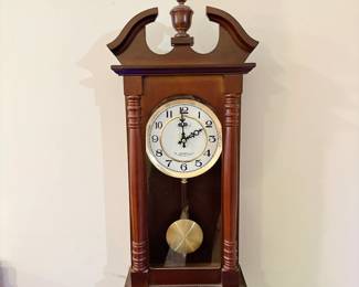 Bedford Clock Collection Chiming Pendulum Wall Clock