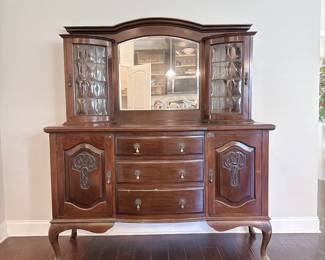 Antique Victorian Mirror-Back Buffet -> this item is available to purchase for pre-sale. Here's the link to our website: https://www.pureandsimplecarolinas.com/shop/belmont