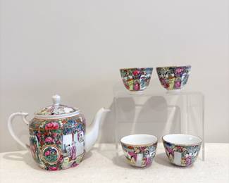 ACF Vintage Rose Medallion Porcelain Tea Set