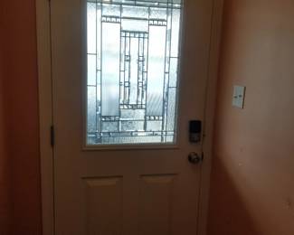 Entry door with electronic lock - interior view; two doors available