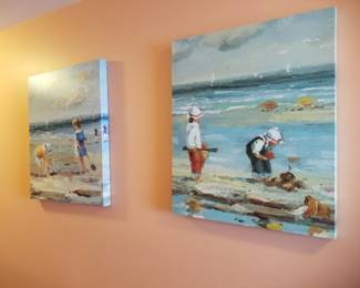 Beach scenes on canvas