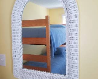 Wicker mirror