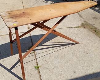Vintage wooden ironing board