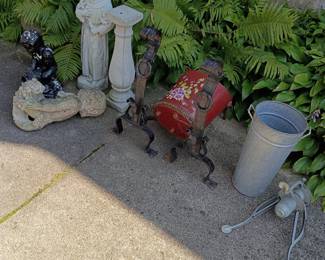 Andirons, St Francis, etc