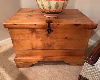 Small pine chest    18"h x 26.5"w x 18.5"d 