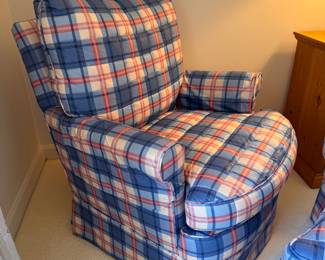 Custom lounge chair & ottoman    34"h x 29"w x 34"d 