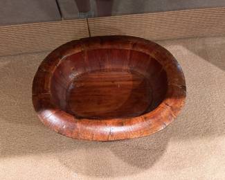 Chinese elmwood bucket 15.5"h x 19.5"w 15"d