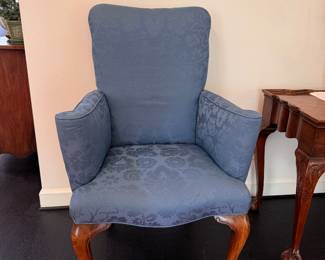 Pr. Queen Anne-style armchairs  42"h x 28.5"w x 24"d