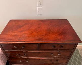 Mahogany Georgian-style chest  33"h x 34"w x 18"d  - 2 available 
