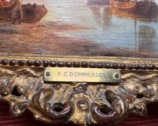 Pieter Cornelis Dommerson (1834-1908)  oil painting 6.75"h x 8"w sight  size
