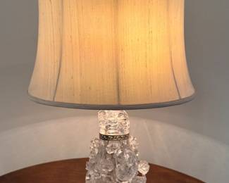 Chinese rock crystal table lamp   28"h 