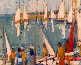 Yolande Ardissone (1927-2024) oil on canvas     26.5"h x 33"w canvas size 