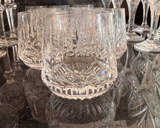 Waterford "Lismore" roly poly Old Fashioned glasses 9pc.