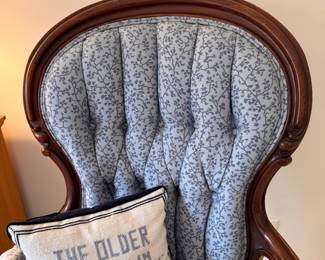 Victorian armchair  40"h x 23.5"w x 28"d