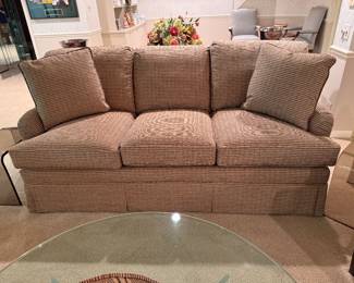 Taylor King "King's Road Collection" three cushion sofa 34"h x 81" long x 34"d   seat height 20"